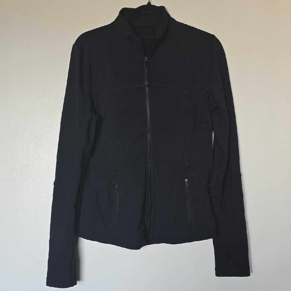 lululemon athletica Black Zip-Up Bomber Jacket
